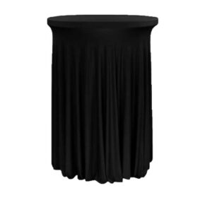 Еластично покритие за коктейлна маса Fi80cm, черно