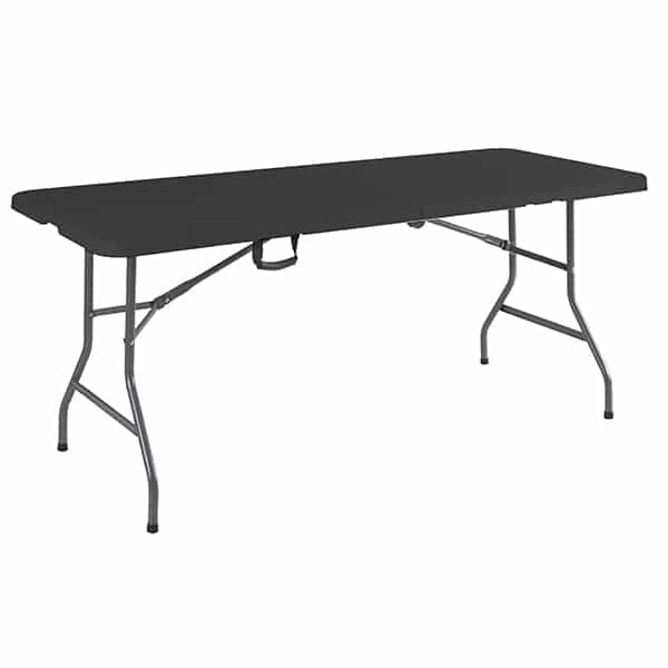 Градинска маса за кетъринг правоъгълна кутия 180x74cm черна Eco