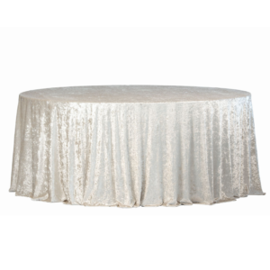 Кръгла покривка за маса от бежово кадифе Fi340cm Velvet