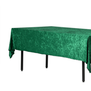 Правоъгълна покривка за маса от кадифе зелена 280x160cm Кадифе